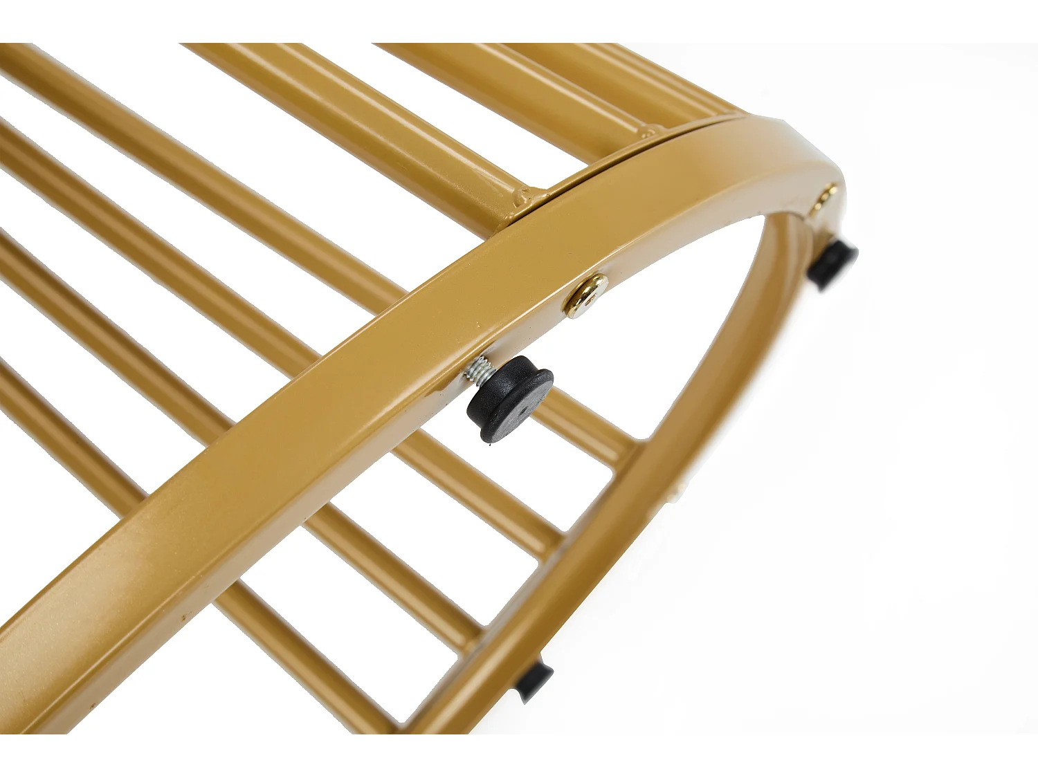 Ronde eettafel - metalen structuur - marmerpatroon fineer - Wit & Goud