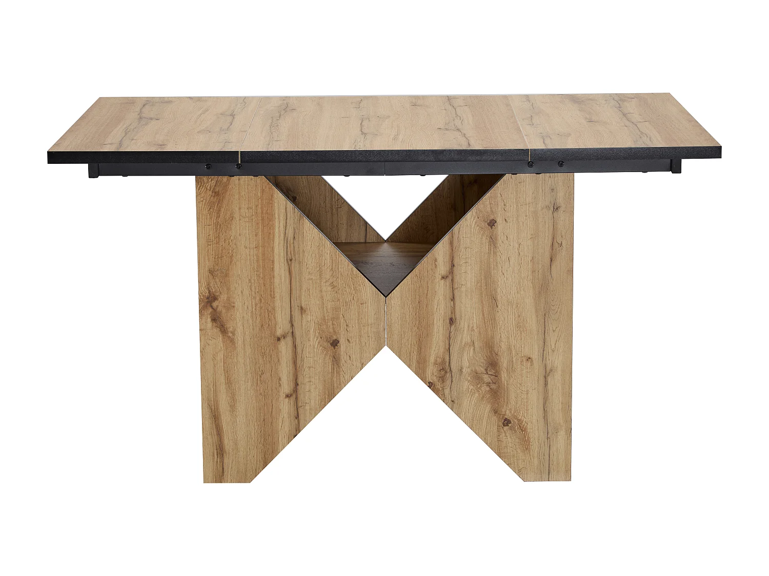 Esstisch für 4 bis 6 Personen aus MDF – Holzmaserung – Hellbraun