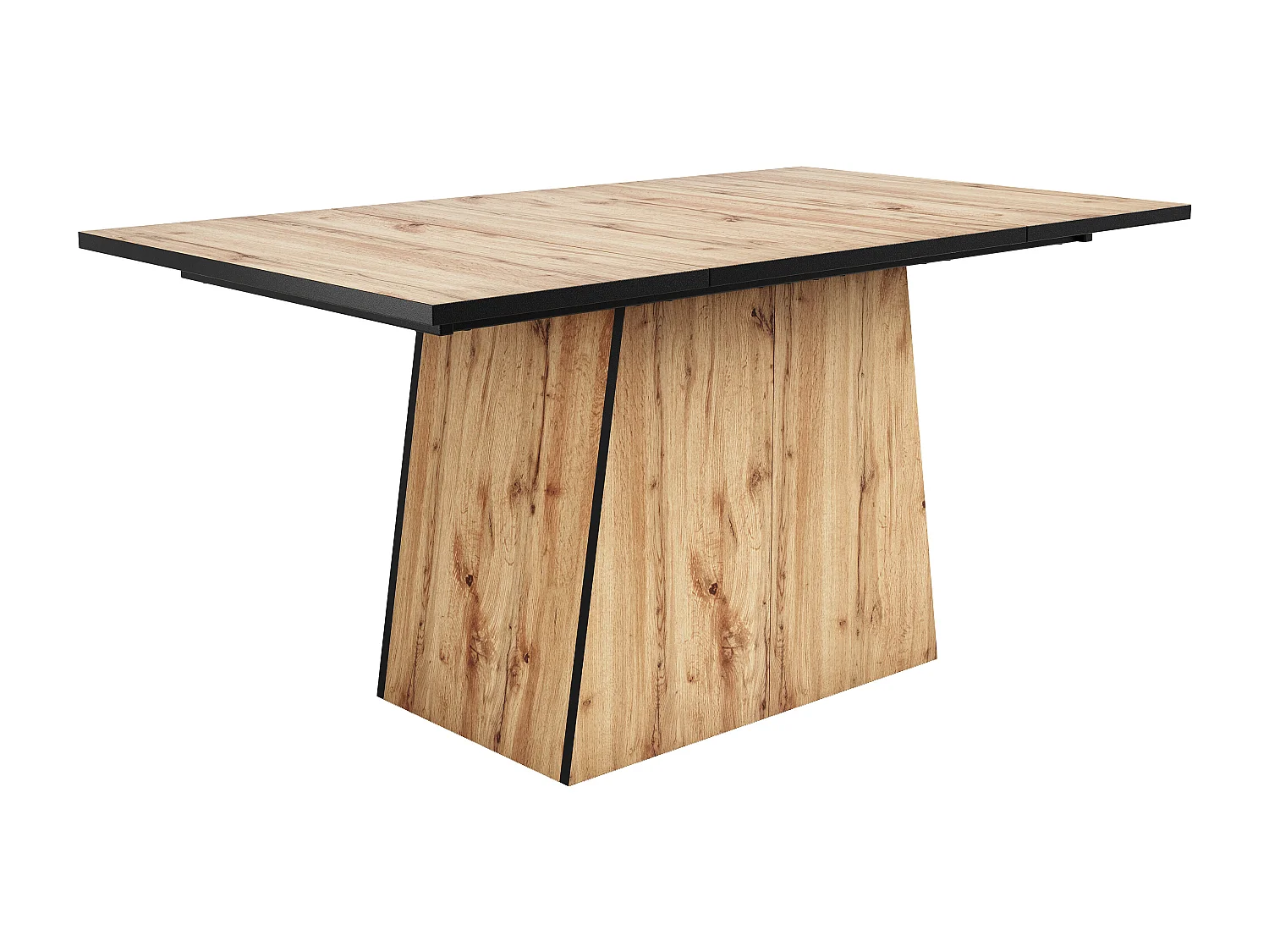 Eettafel voor 4 tot 6 personen in MDF - houtnerfeffect - Lichtbruin