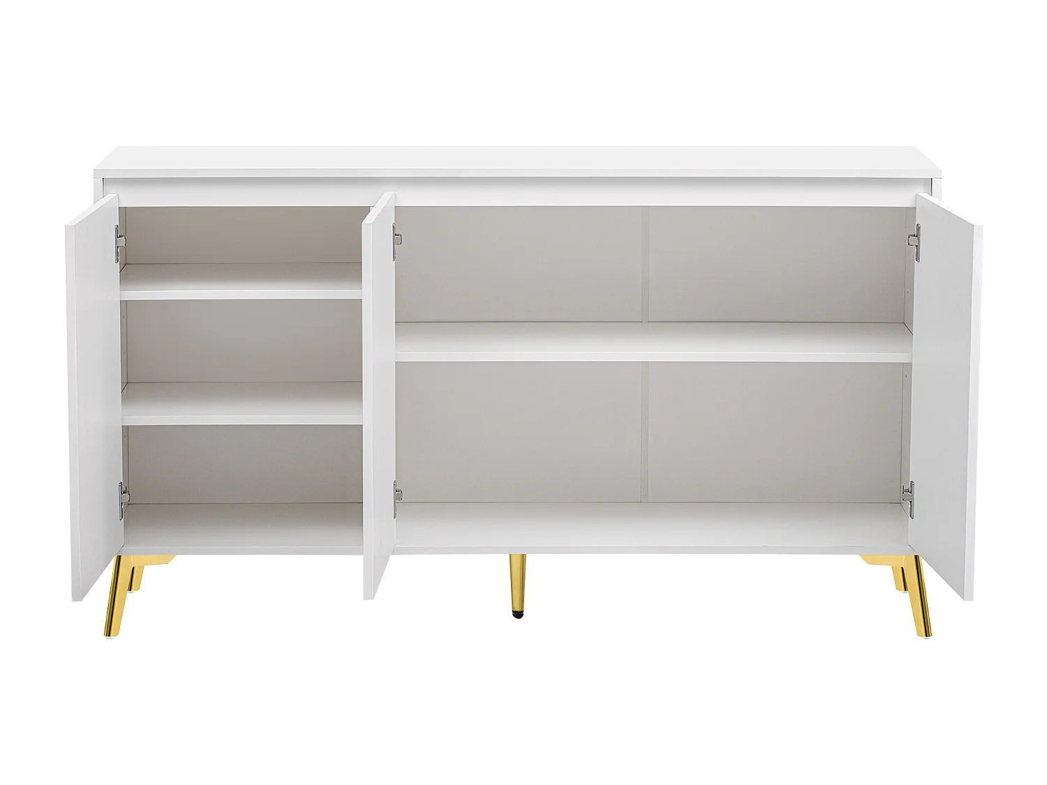 Sideboard mit 3 Türen und verstellbaren Regalen – aus MDF – moderner Stil – Weiß