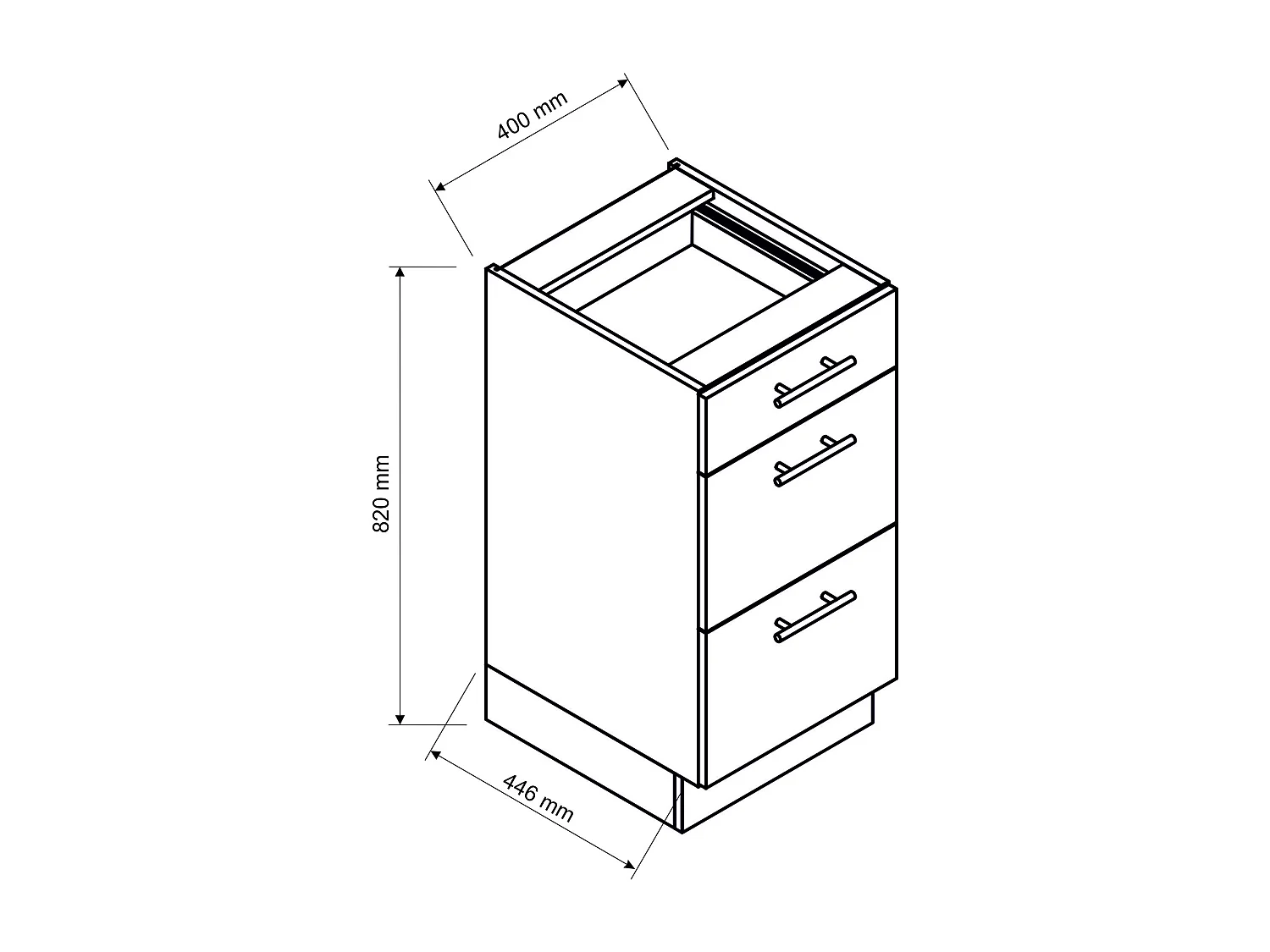 Cuisine complète Vera 8 éléments blanc brillant L 260 cm sans plan de travail