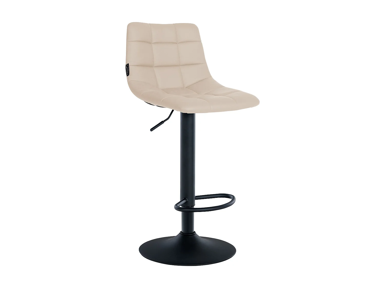 Lot de 2  Tabouret de bar - Similicuir & Métal - Crème - Jerry