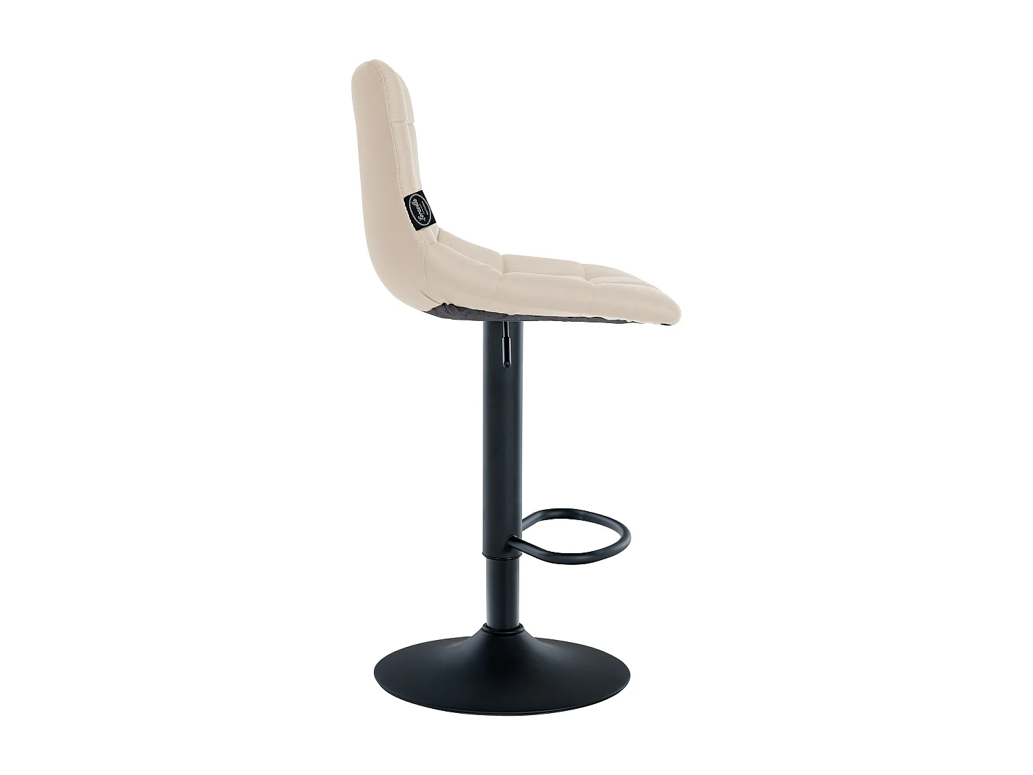 Lot de 2  Tabouret de bar - Similicuir & Métal - Crème - Jerry