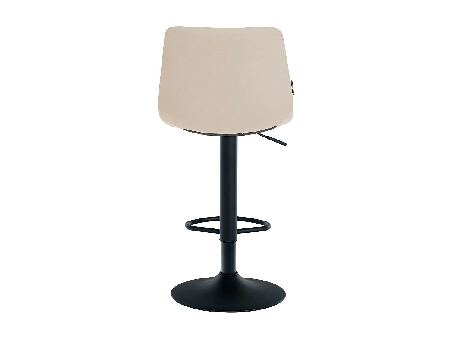 Lot de 2  Tabouret de bar - Similicuir & Métal - Crème - Jerry