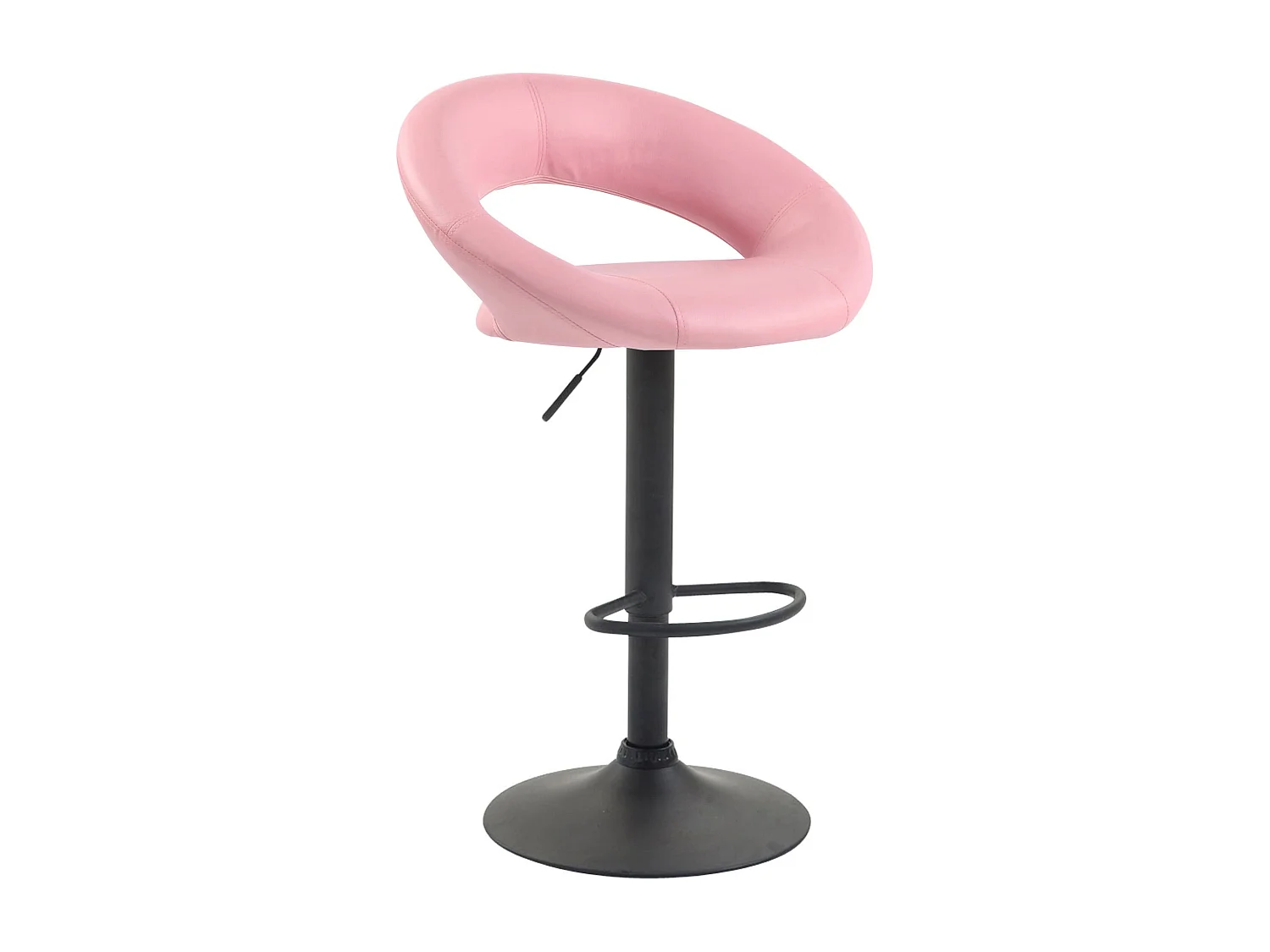 Lot de 2  Tabouret de bar - Similicuir & Métal - Rose - Olinda
