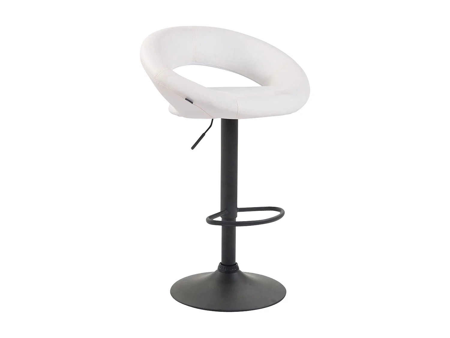 Lot de 2  Tabouret de bar - Similicuir & Métal - Blanc - Olinda