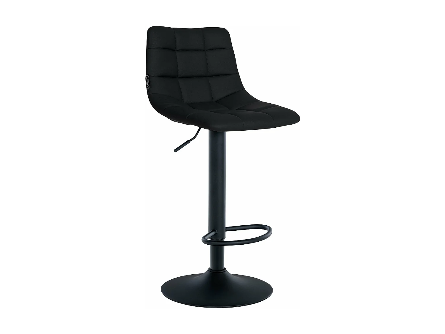 Lot de 2  Tabouret de bar - Similicuir & Métal - Noir - Jerry