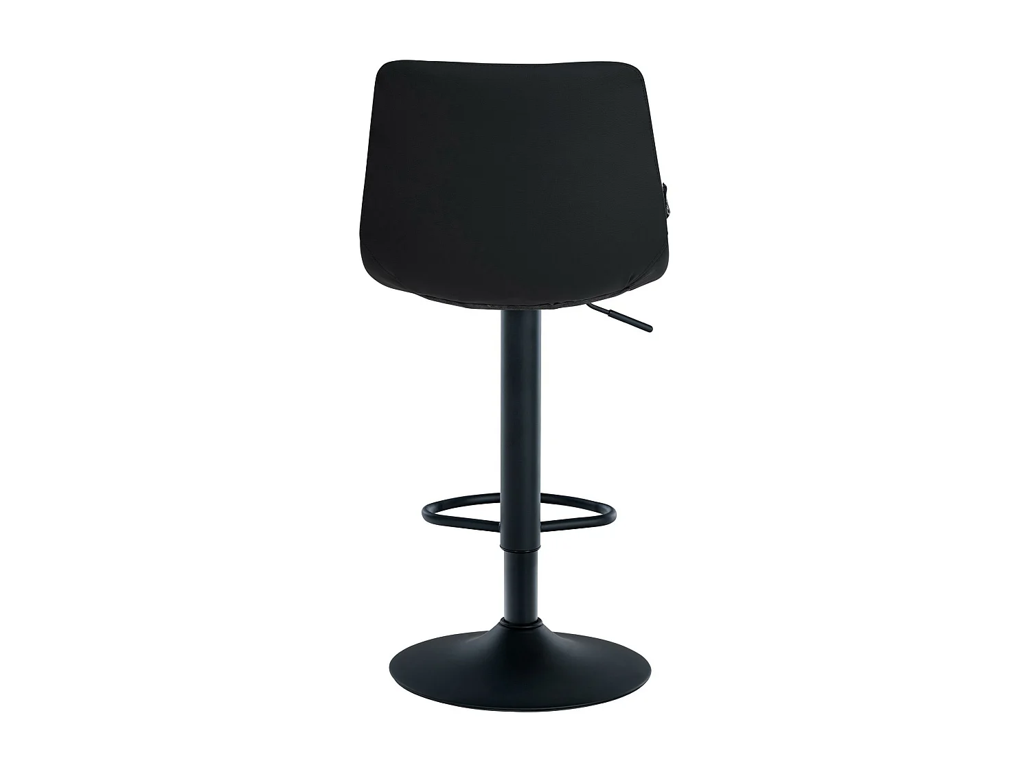 Lot de 2  Tabouret de bar - Similicuir & Métal - Noir - Jerry