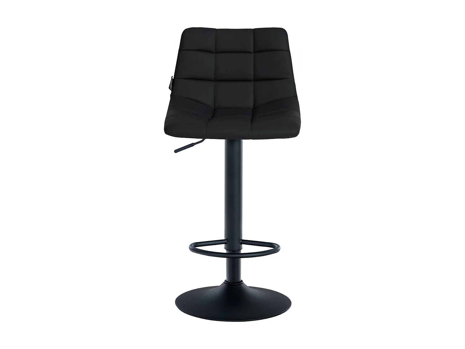 Lot de 2  Tabouret de bar - Similicuir & Métal - Noir - Jerry
