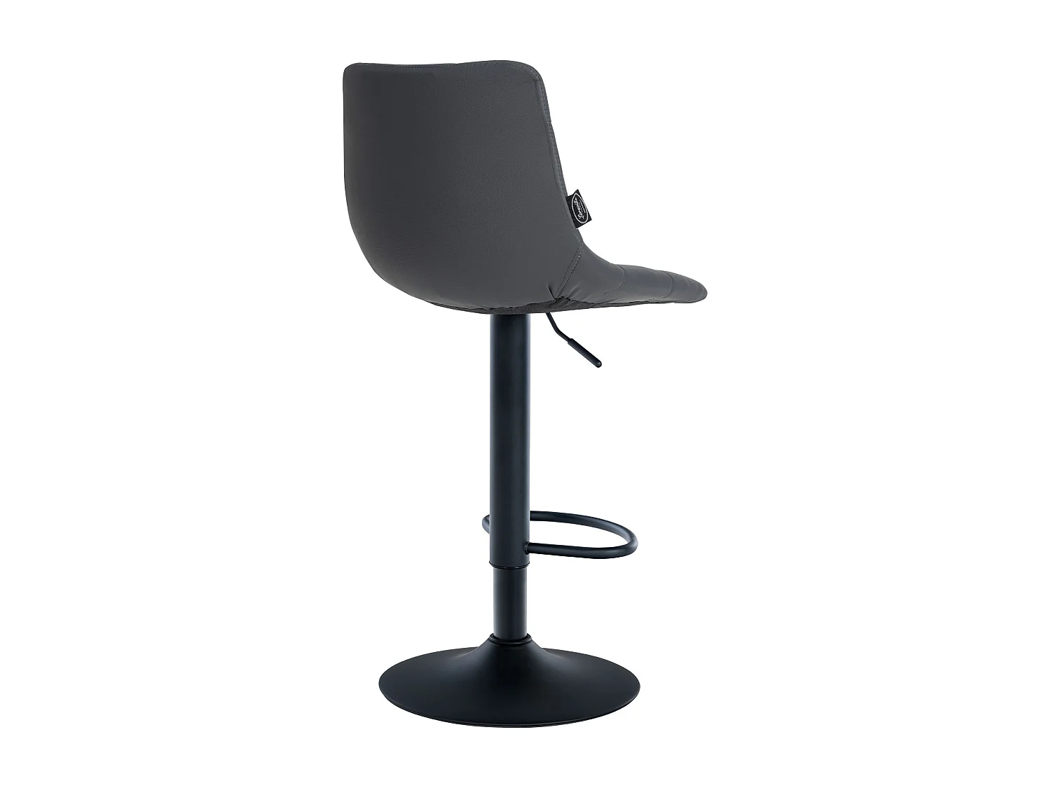 Lot de 2  Tabouret de bar - Similicuir & Métal - Gris - Jerry