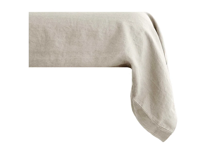 Taie de traversin 195x43 cm pur coton lavé PALACE beige lin