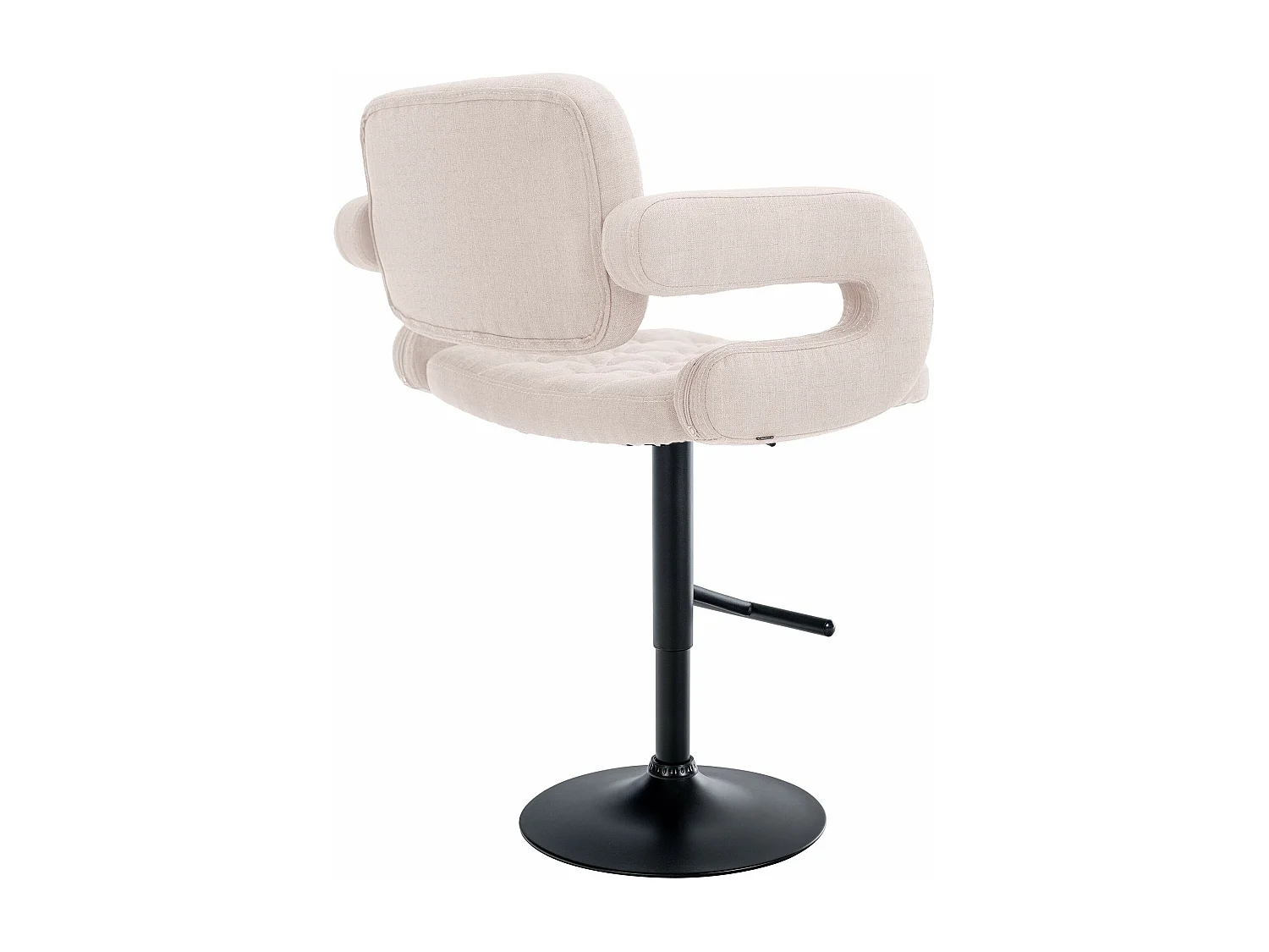 Tabouret de bar - Tissu & Métal - Beige - Dublin