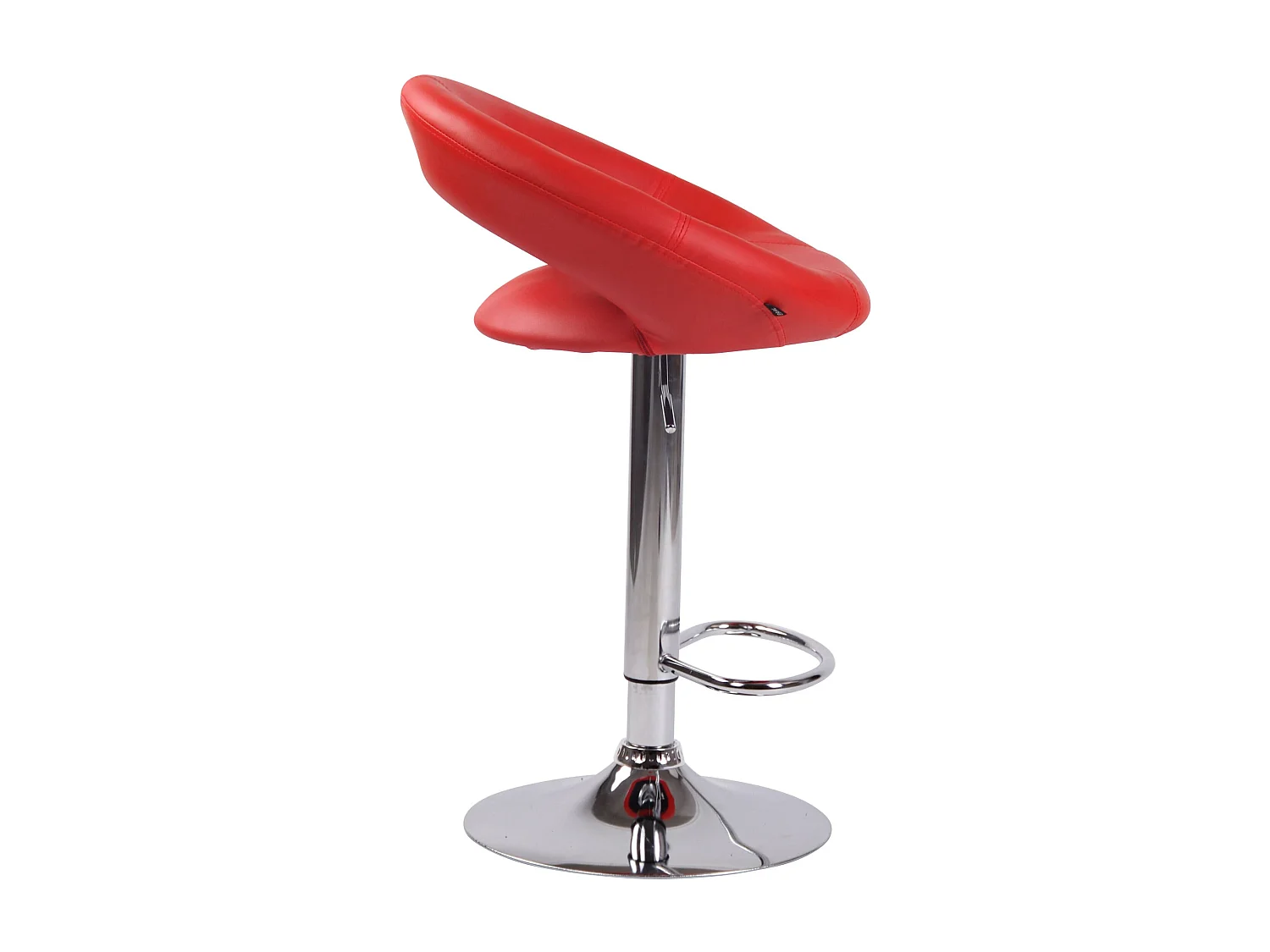 Lot de 2  Tabouret de bar - Similicuir & Métal - Rouge - Olinda