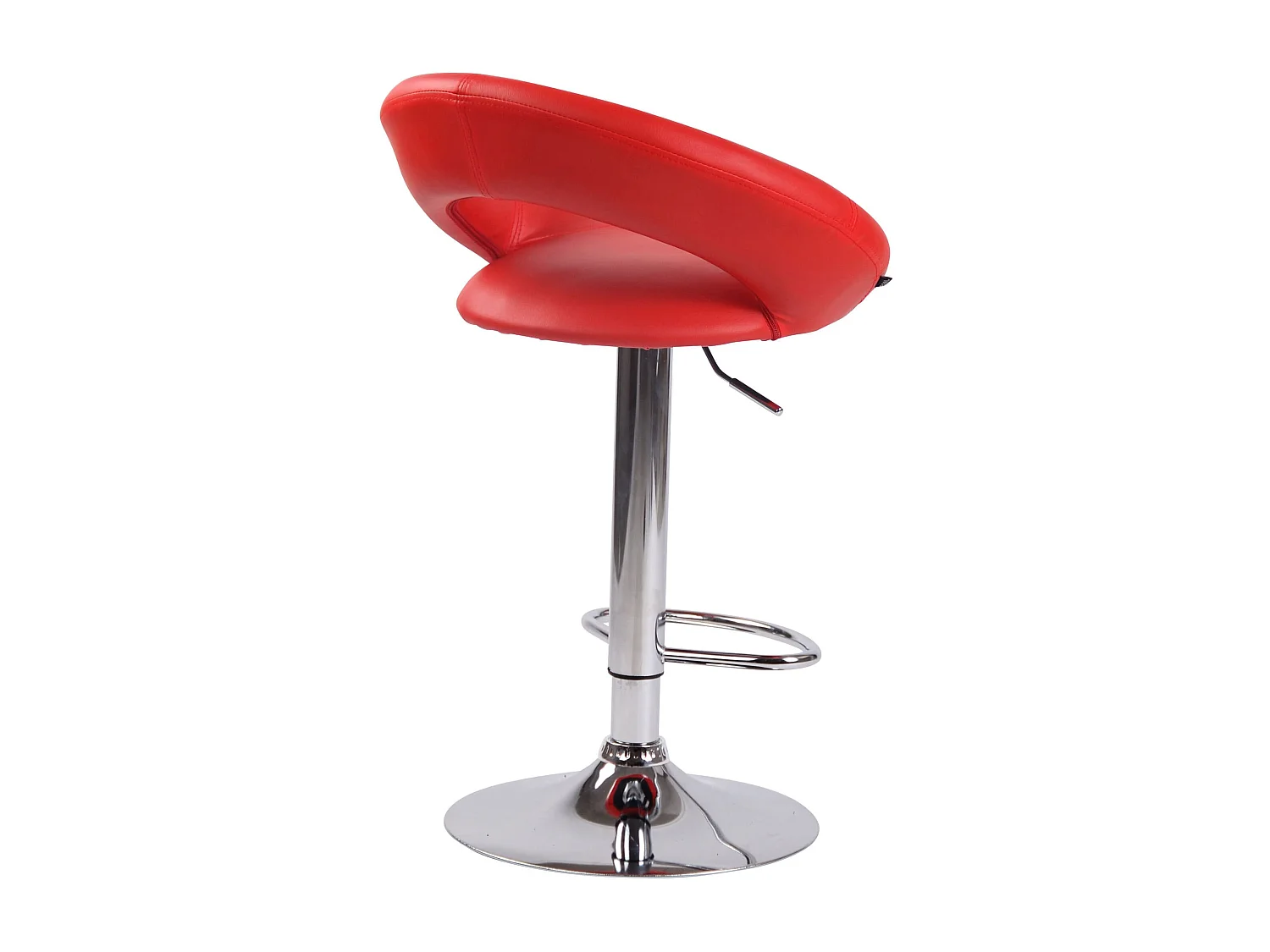Lot de 2  Tabouret de bar - Similicuir & Métal - Rouge - Olinda