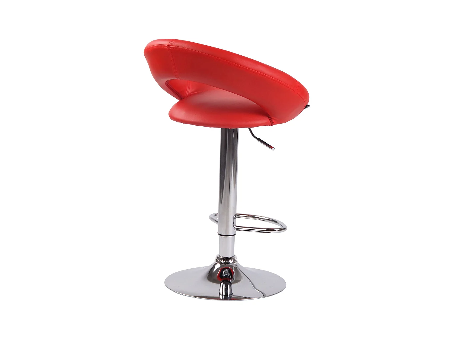 Lot de 2  Tabouret de bar - Similicuir & Métal - Rouge - Olinda