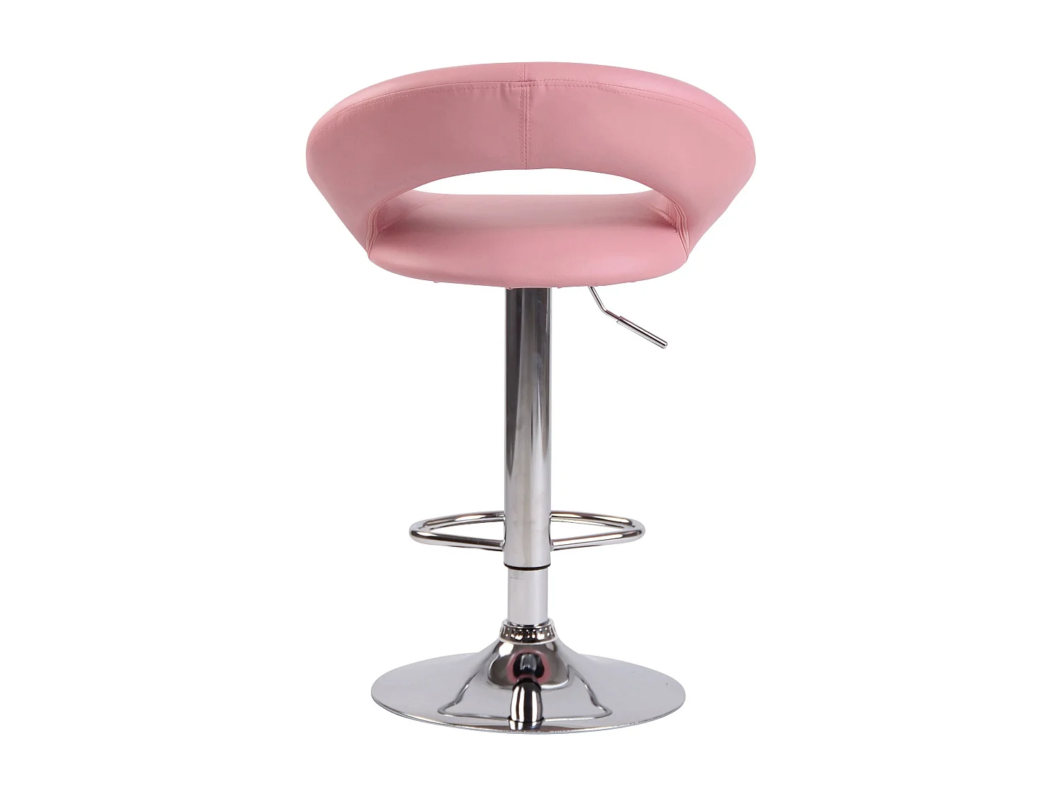 Lot de 2  Tabouret de bar - Similicuir & Métal - Rose - Olinda