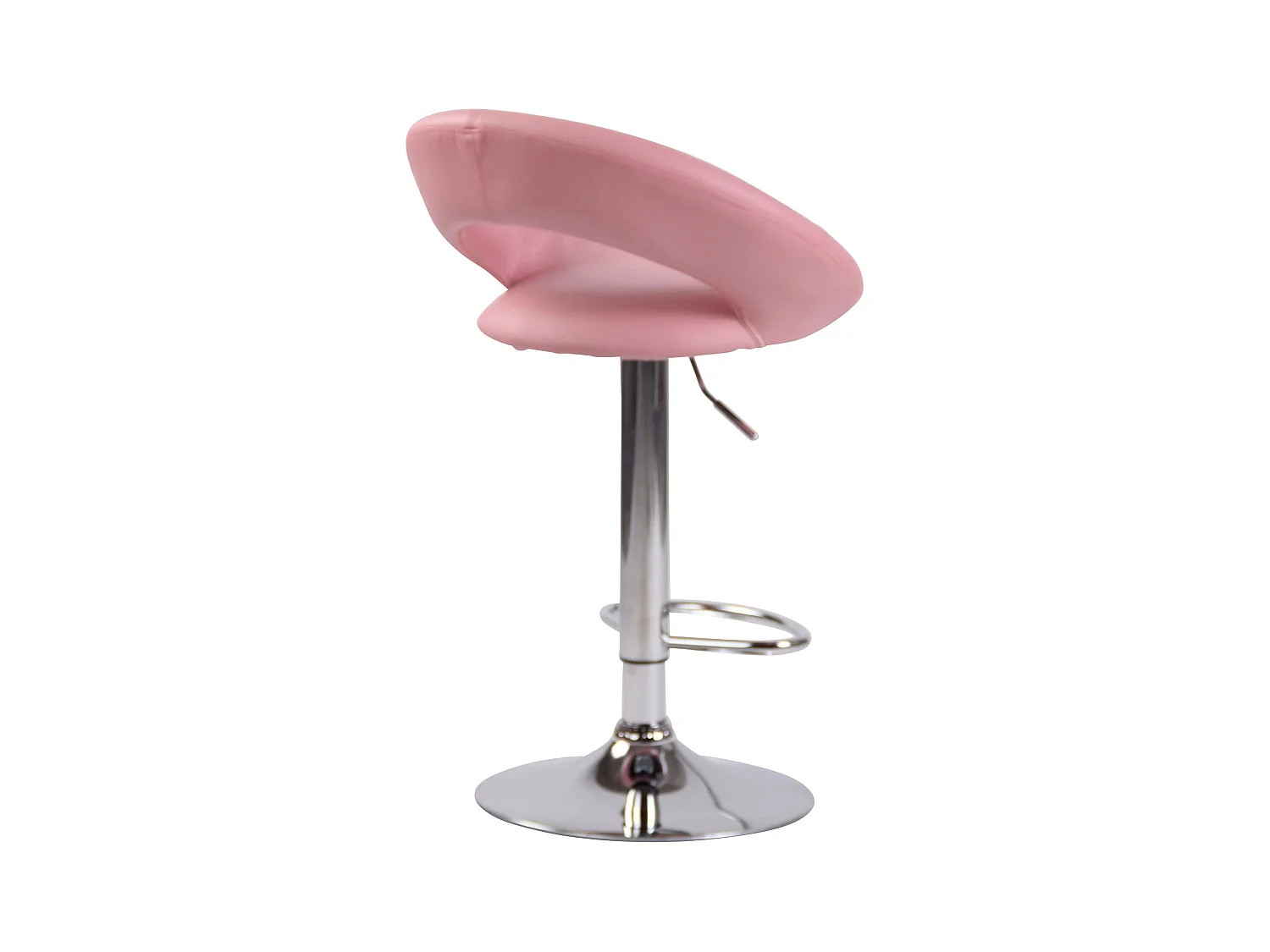 Lot de 2  Tabouret de bar - Similicuir & Métal - Rose - Olinda