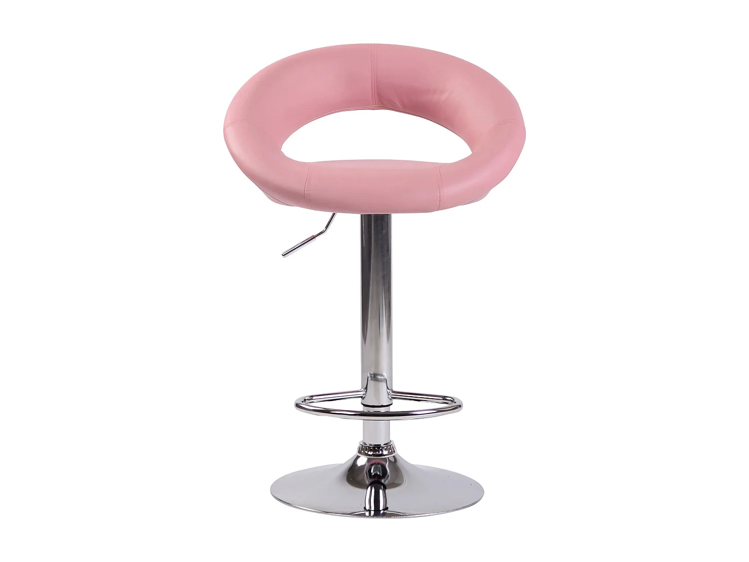 Lot de 2  Tabouret de bar - Similicuir & Métal - Rose - Olinda
