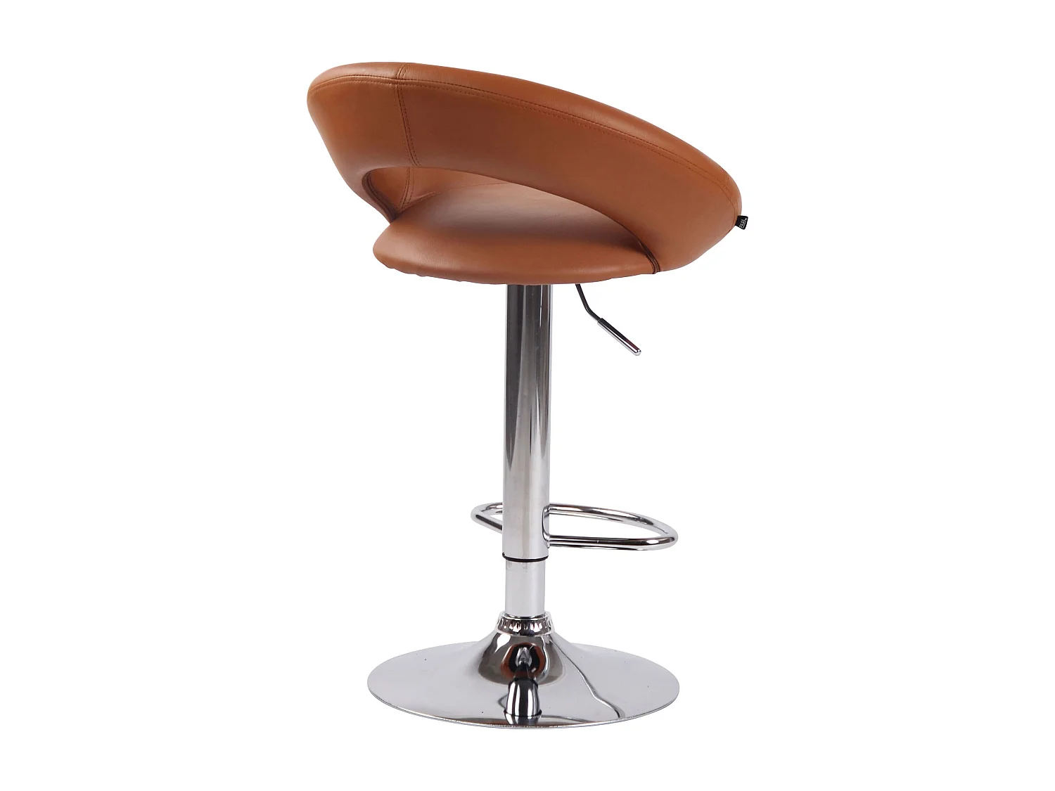 Lot de 2  Tabouret de bar - Similicuir & Métal - Marron clair - Olinda