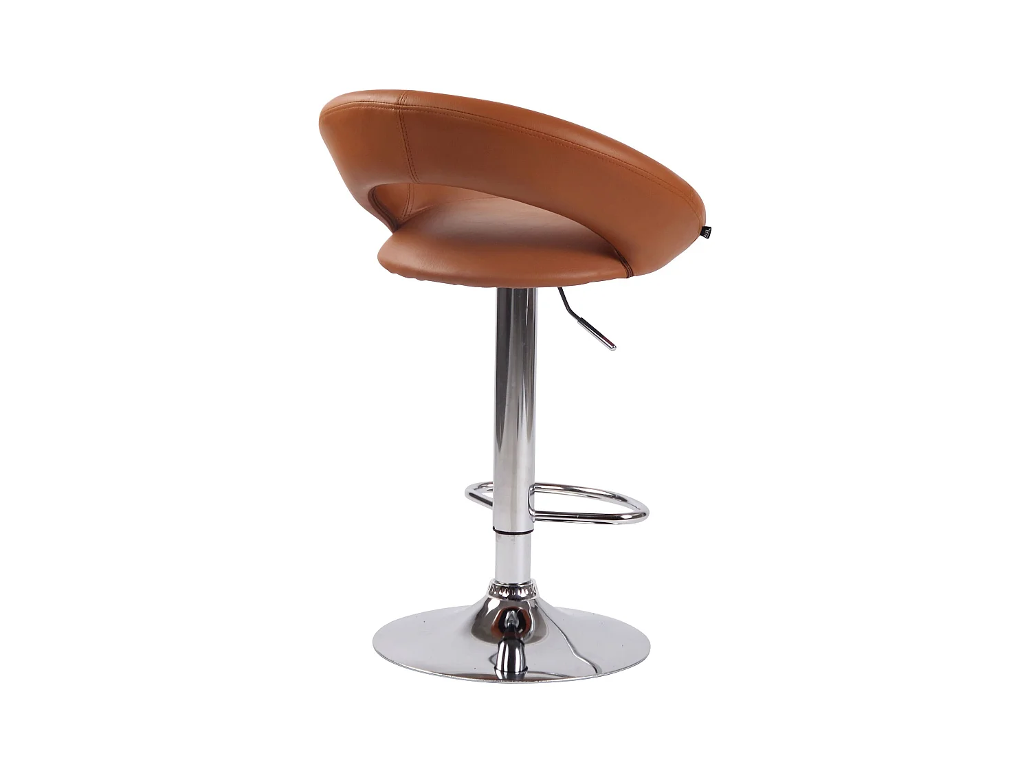 Lot de 2  Tabouret de bar - Similicuir & Métal - Marron clair - Olinda