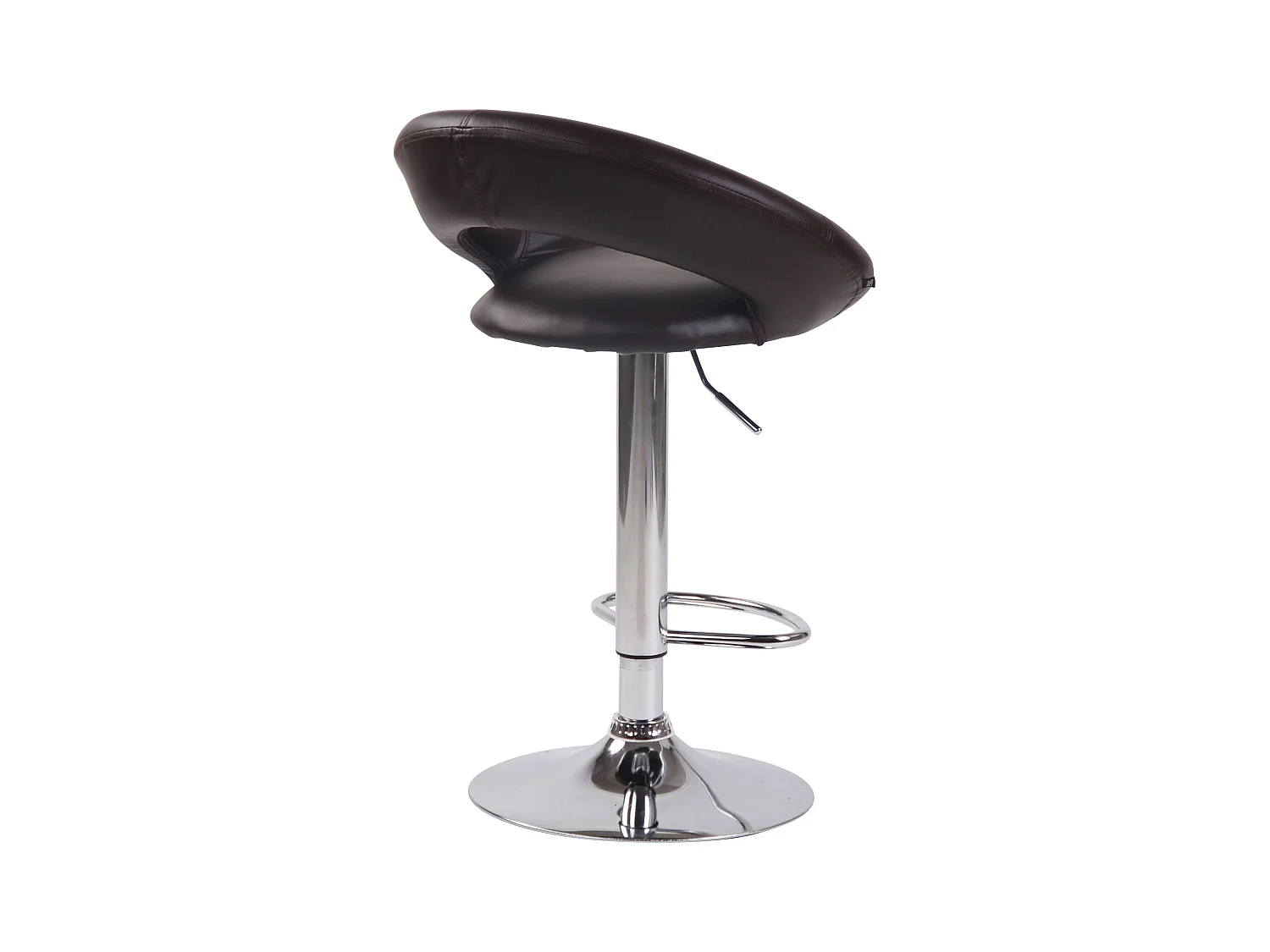 Lot de 2  Tabouret de bar - Similicuir & Métal - Marron - Olinda