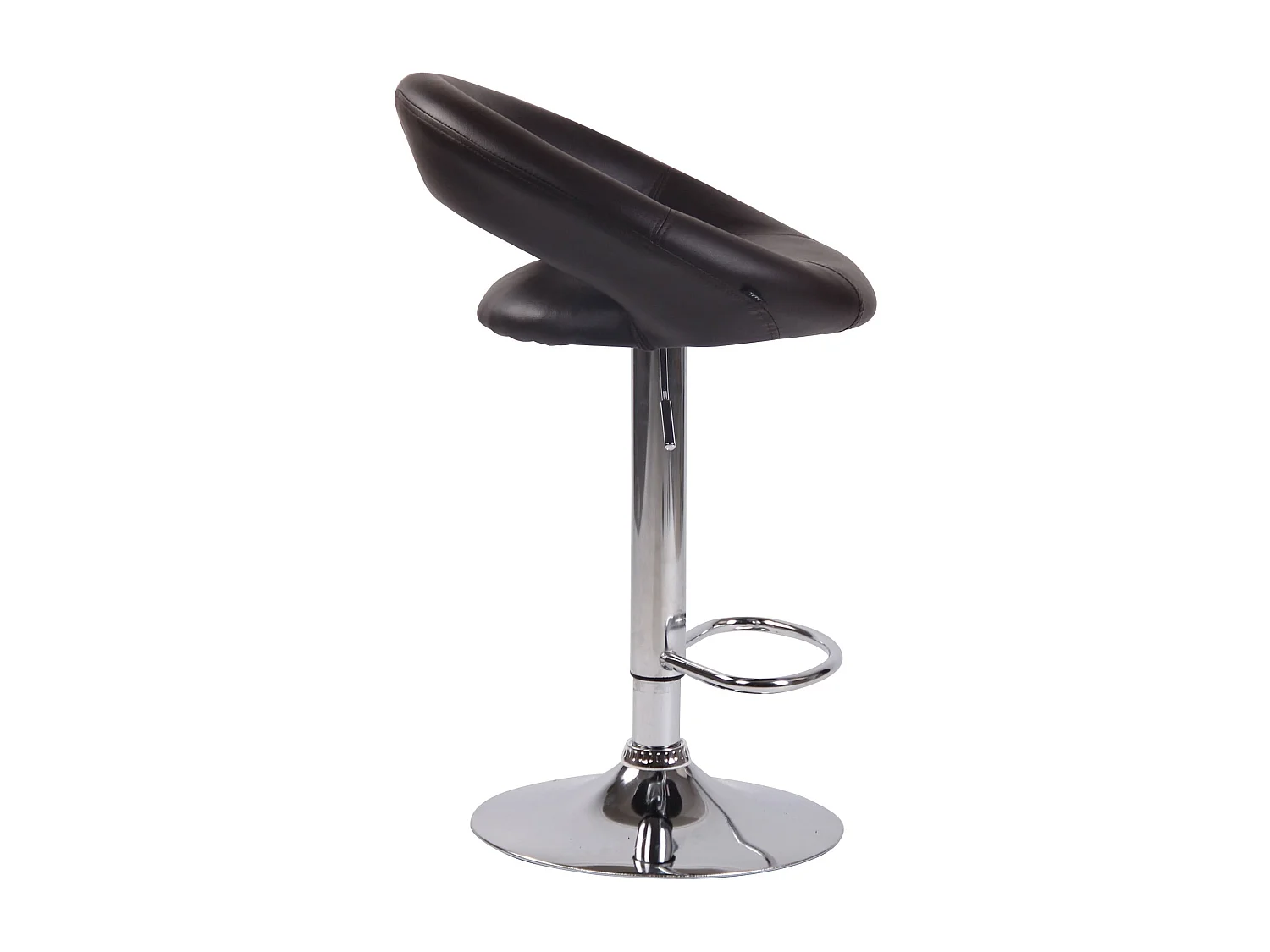 Lot de 2  Tabouret de bar - Similicuir & Métal - Marron - Olinda