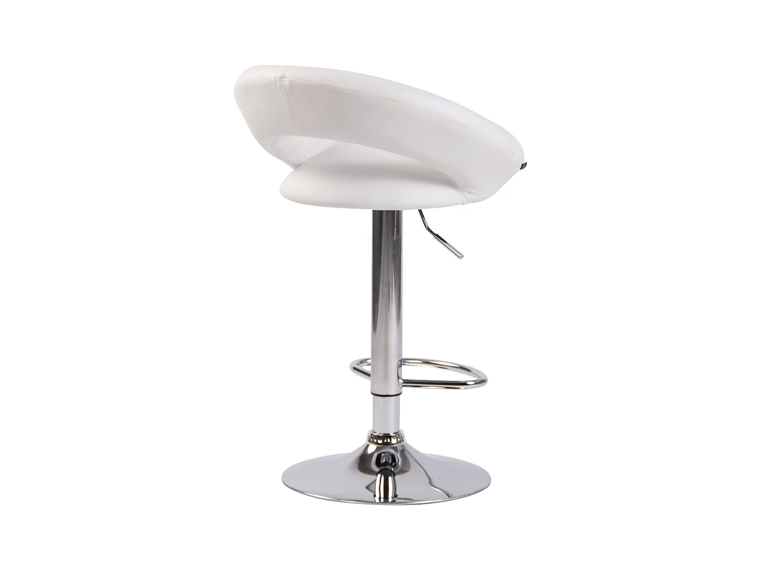 Lot de 2  Tabouret de bar - Similicuir & Métal - Blanc - Olinda