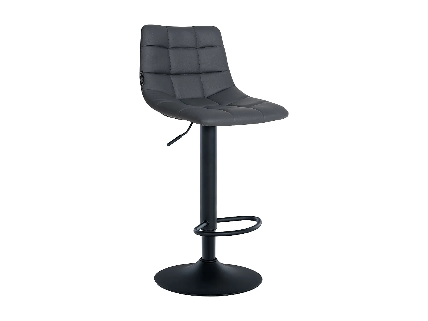 Tabouret de bar - Similicuir & Métal - Gris - Jerry