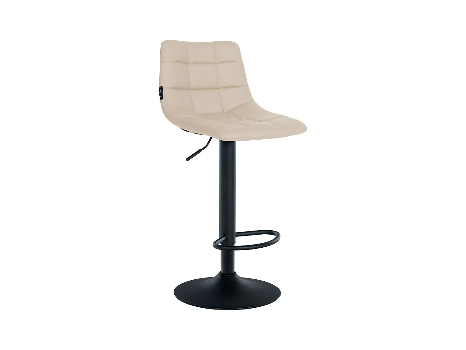 Tabouret de bar - Similicuir & Métal - Crème - Jerry