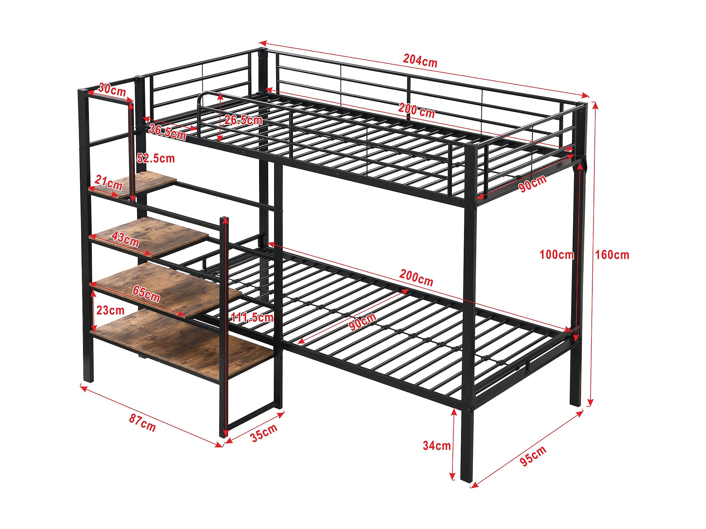 Ganci Premium Per Scala Letto A Castello, Supporti Robusti Per Decorazione Letto
