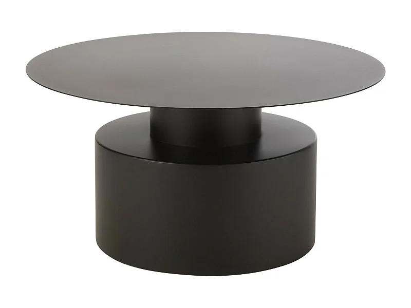 Table Basse en Métal "Gregorio" 80cm Noir
