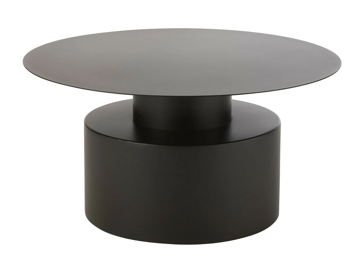 Table Basse en Métal "Gregorio" 80cm Noir