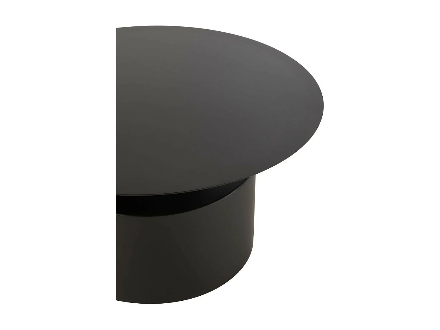 Table Basse en Métal "Gregorio" 80cm Noir