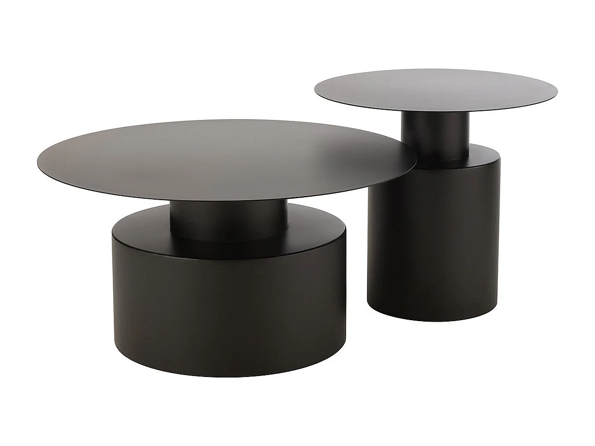 Table Basse en Métal "Gregorio" 80cm Noir