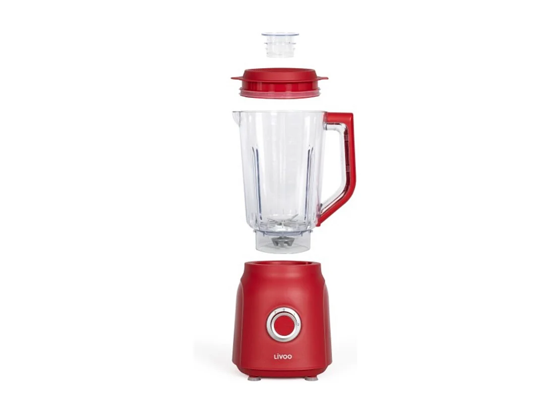 Livoo Blender 1.5l 600w inox rouge - DOP242R