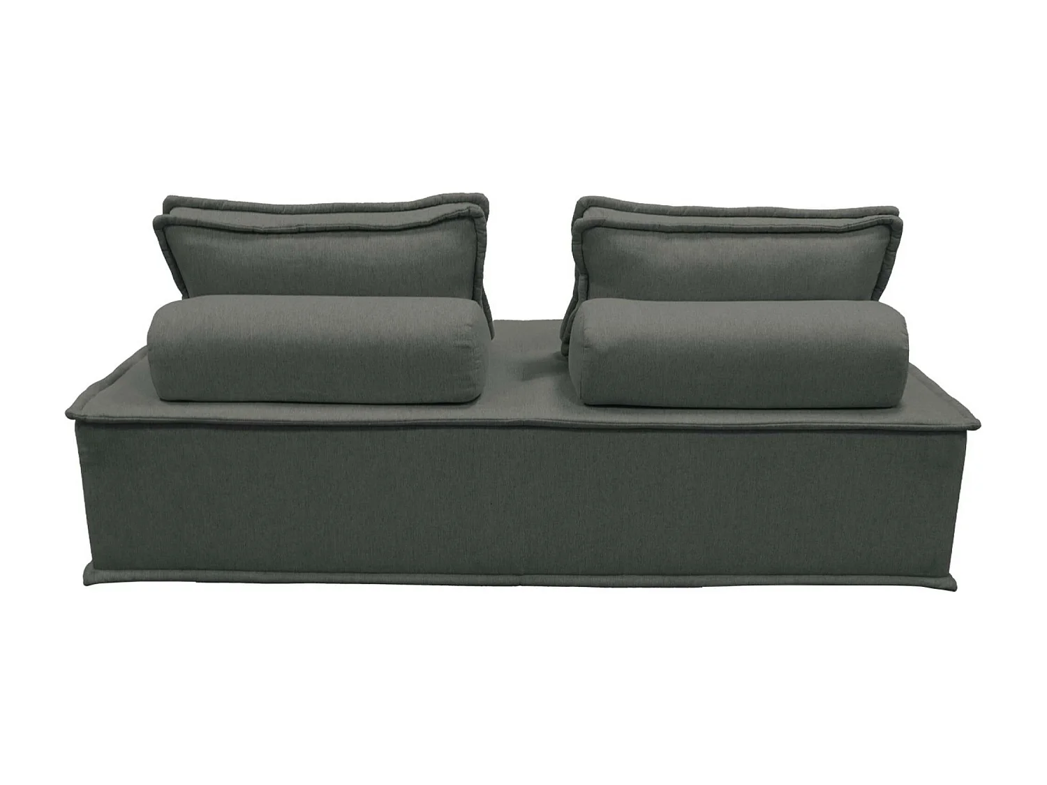 Divano modulare, 2 posti, grigio scuro