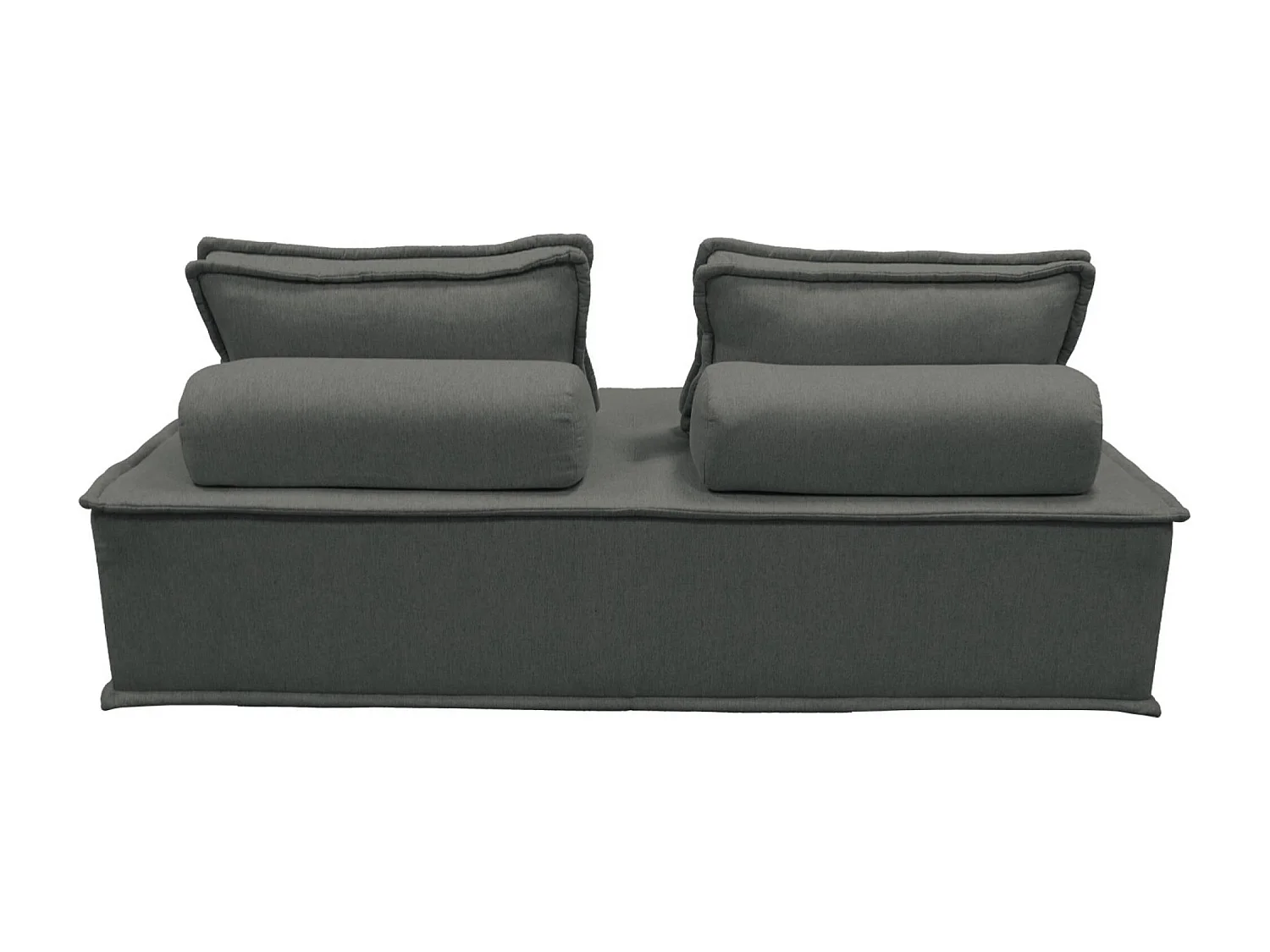 Divano modulare, 2 posti, grigio scuro