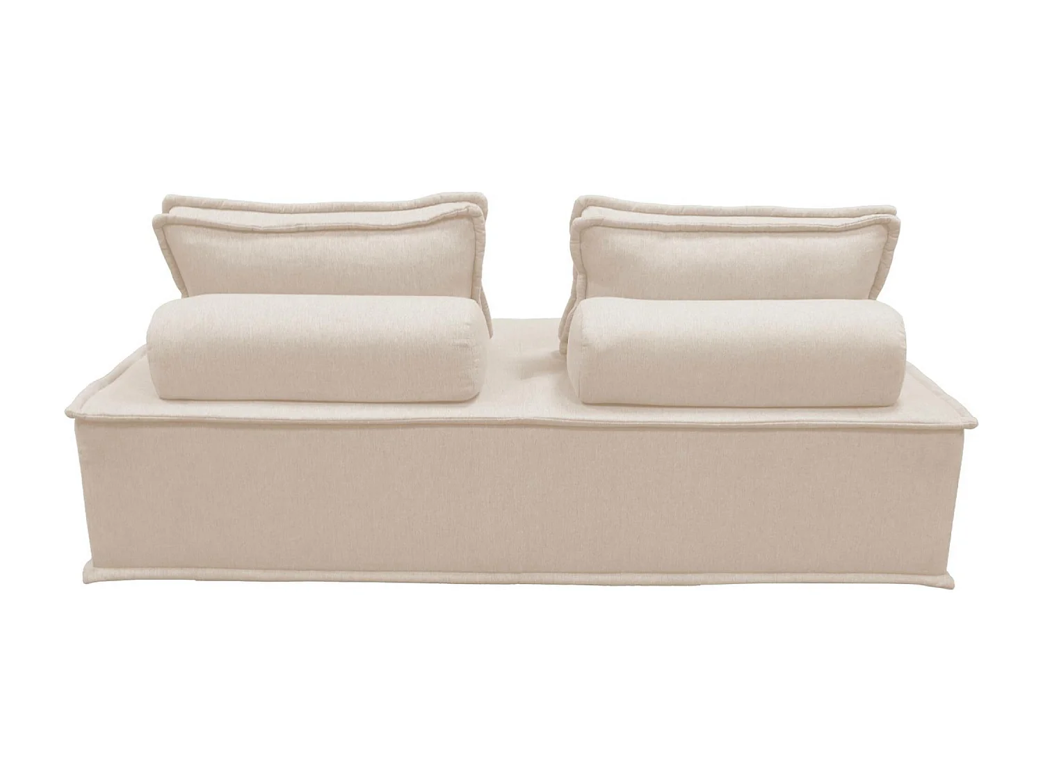 Divano modulare, 2 posti, crema