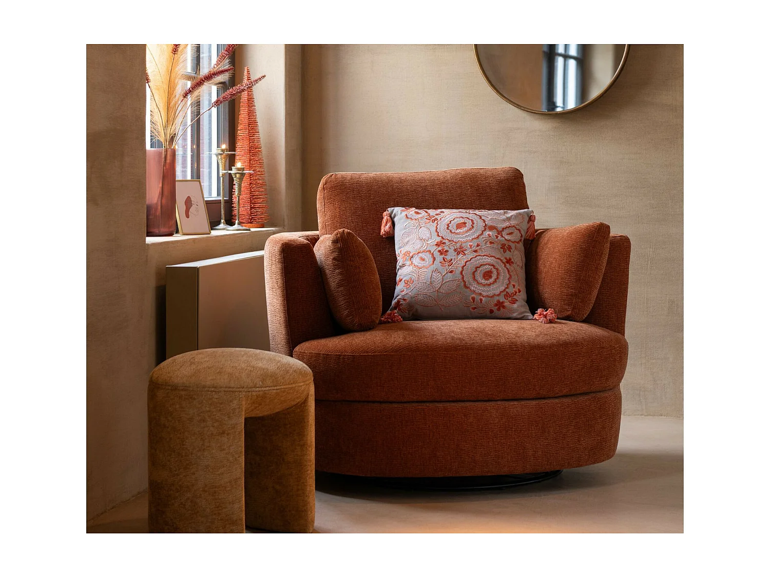 Fauteuil Pivotant "Swiv" 109cm Orange