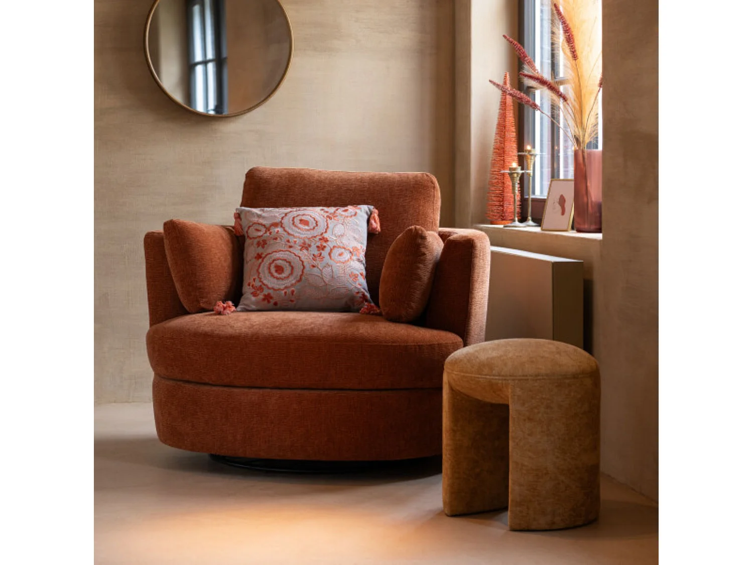 Fauteuil Pivotant "Swiv" 109cm Orange