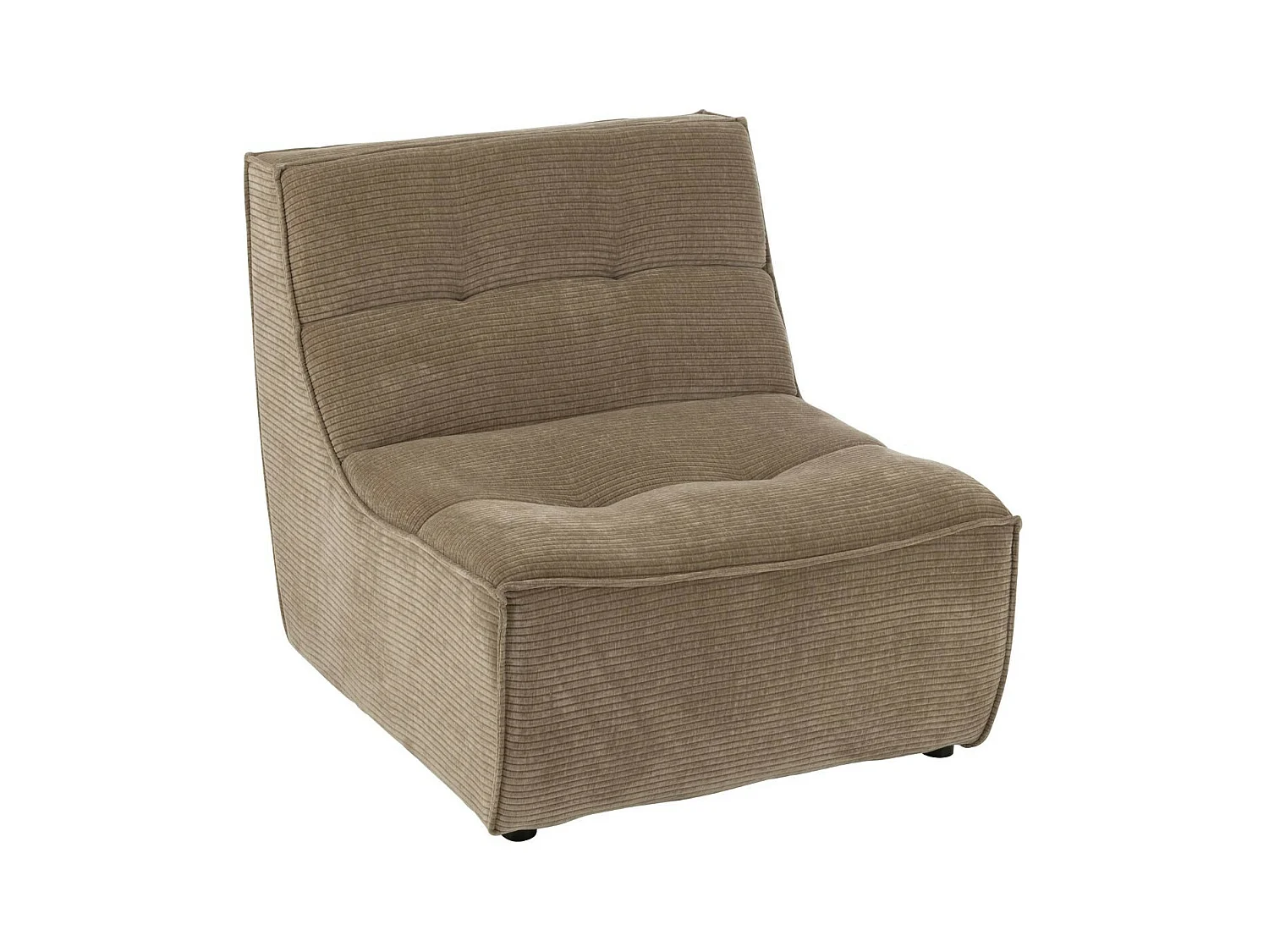 Module Canapé Matelassé "Grid" 97cm Taupe Foncé
