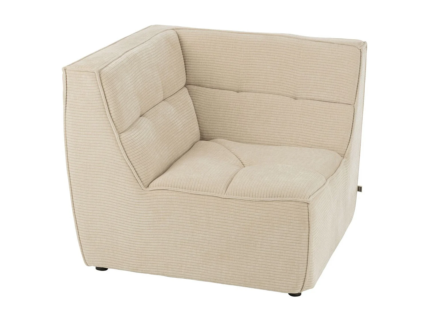 Module Canapé d'Angle Matelassé "Grid" 98cm Beige
