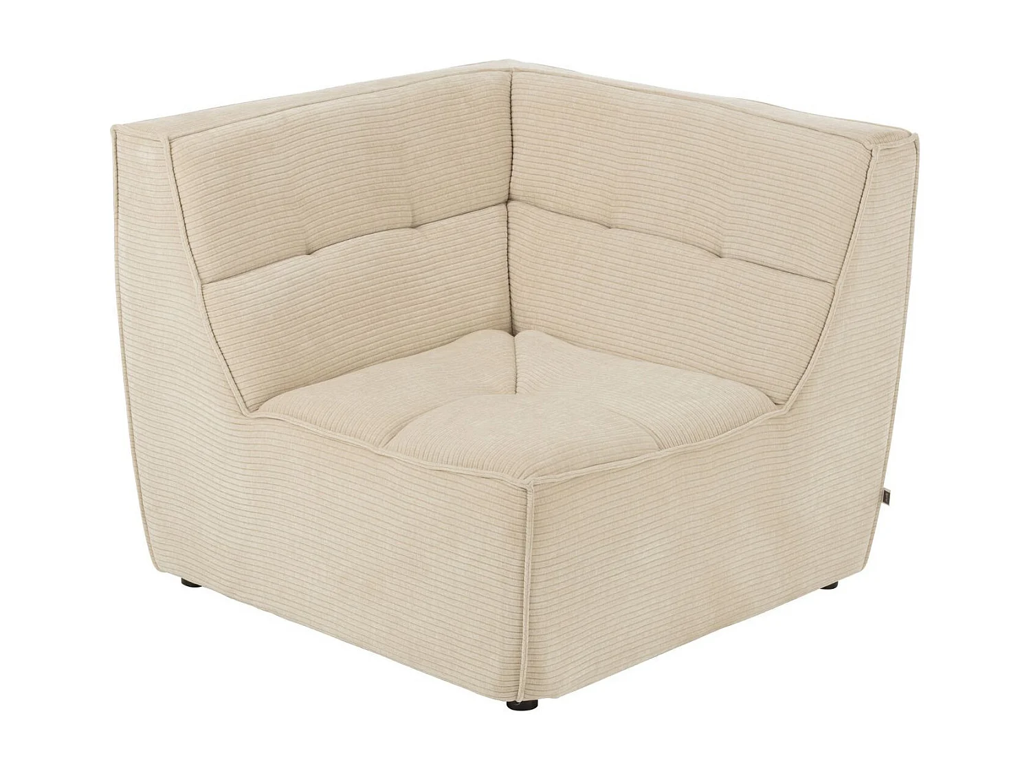 Module Canapé d'Angle Matelassé "Grid" 98cm Beige