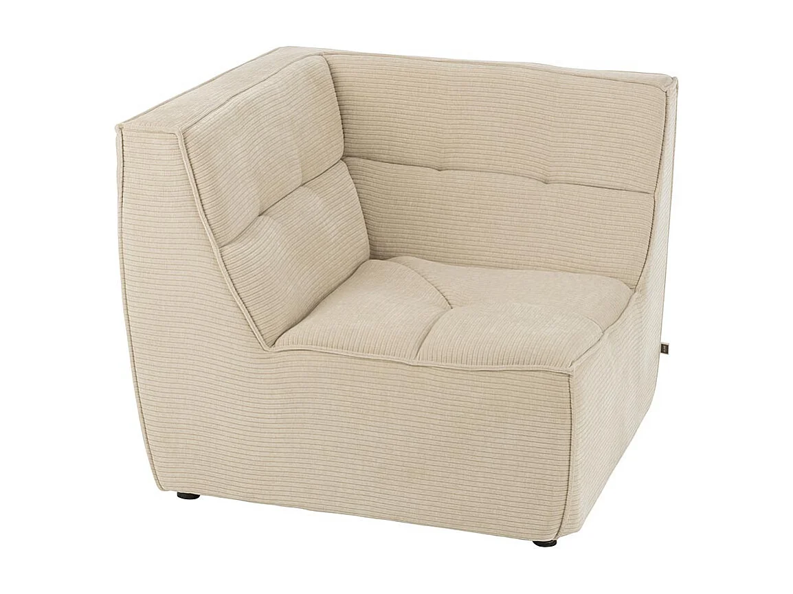 Module Canapé d'Angle Matelassé "Grid" 98cm Beige