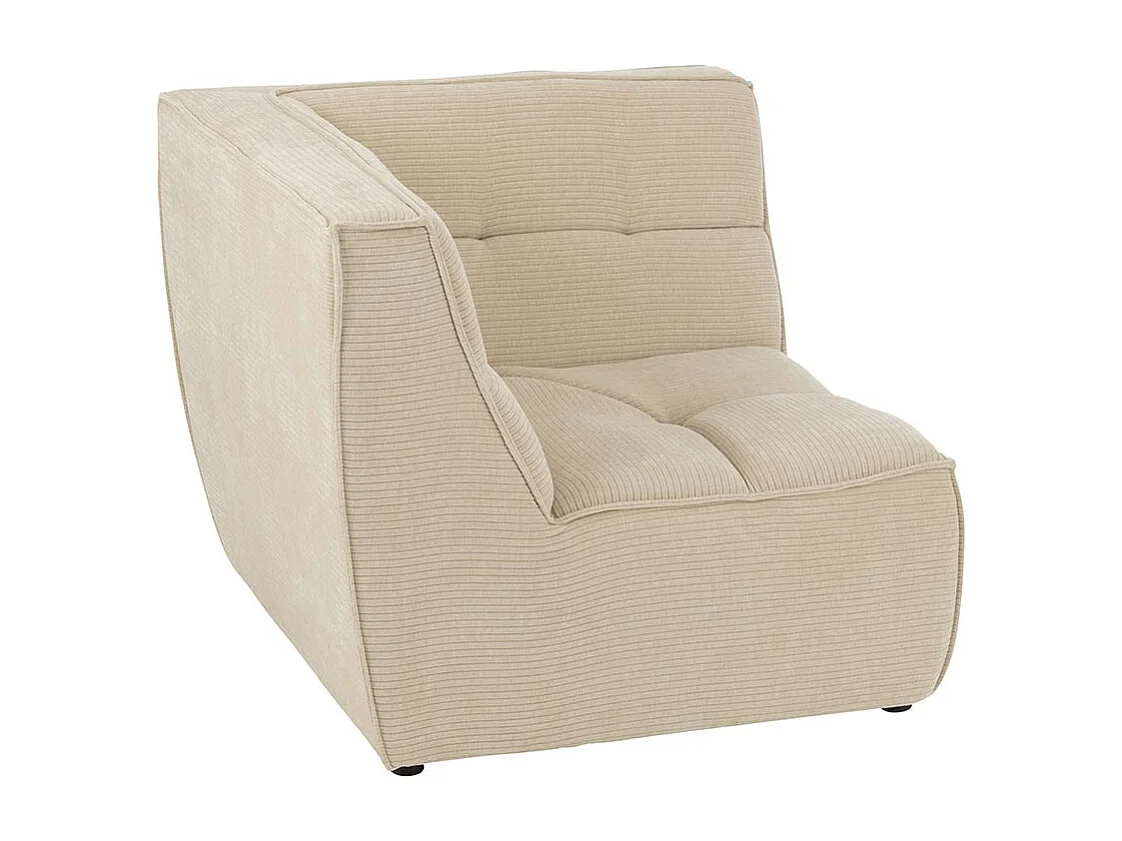 Module Canapé d'Angle Matelassé "Grid" 98cm Beige