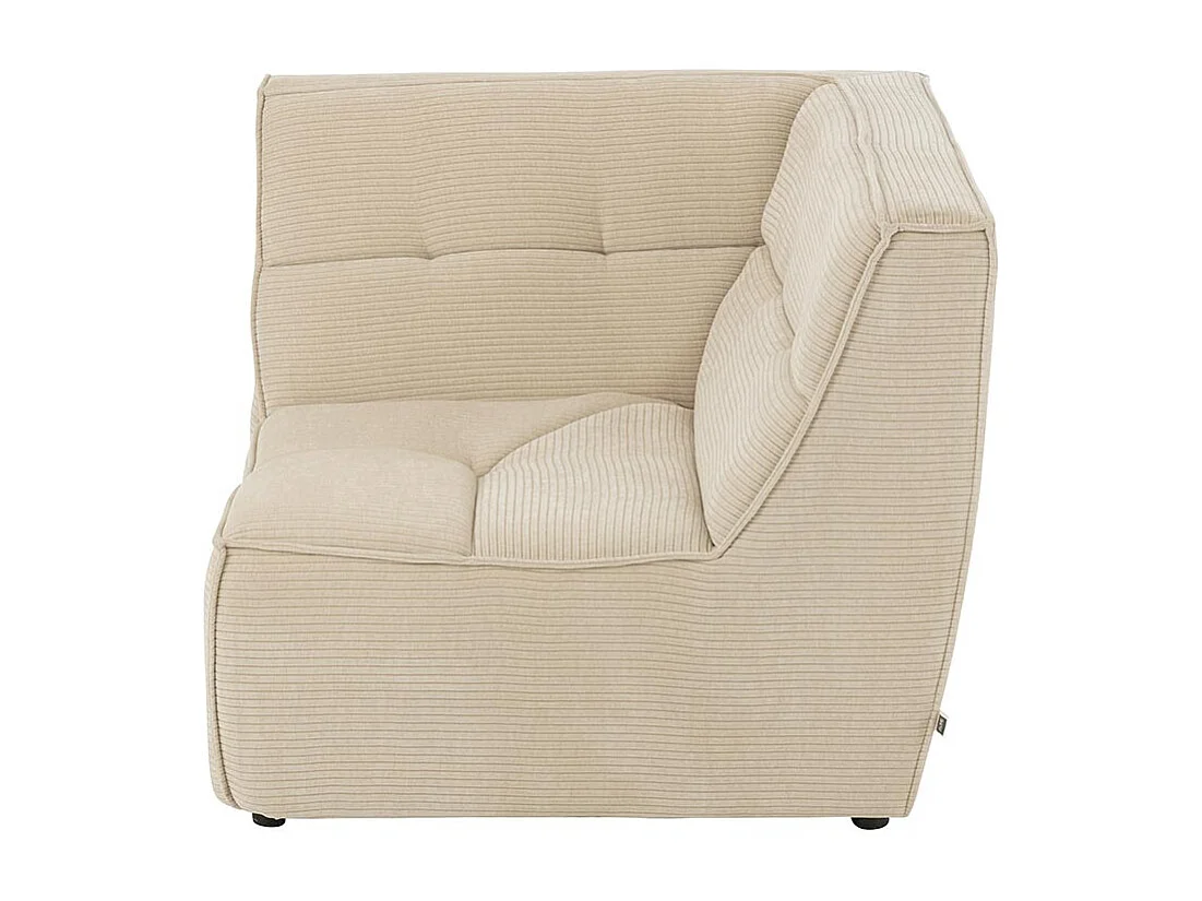 Module Canapé d'Angle Matelassé "Grid" 98cm Beige