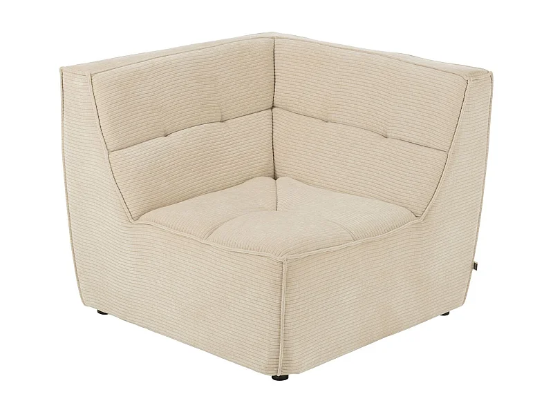 Module Canapé d'Angle Matelassé "Grid" 98cm Beige