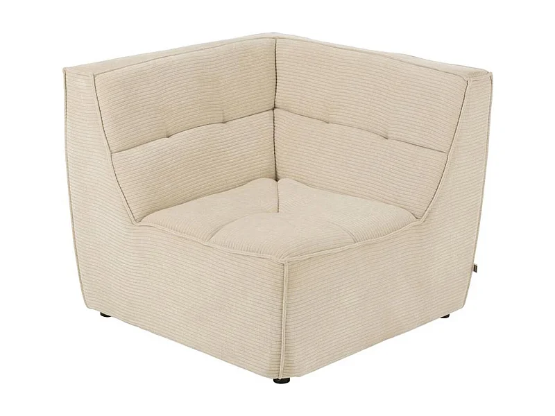 Module Canapé d'Angle Matelassé "Grid" 98cm Beige