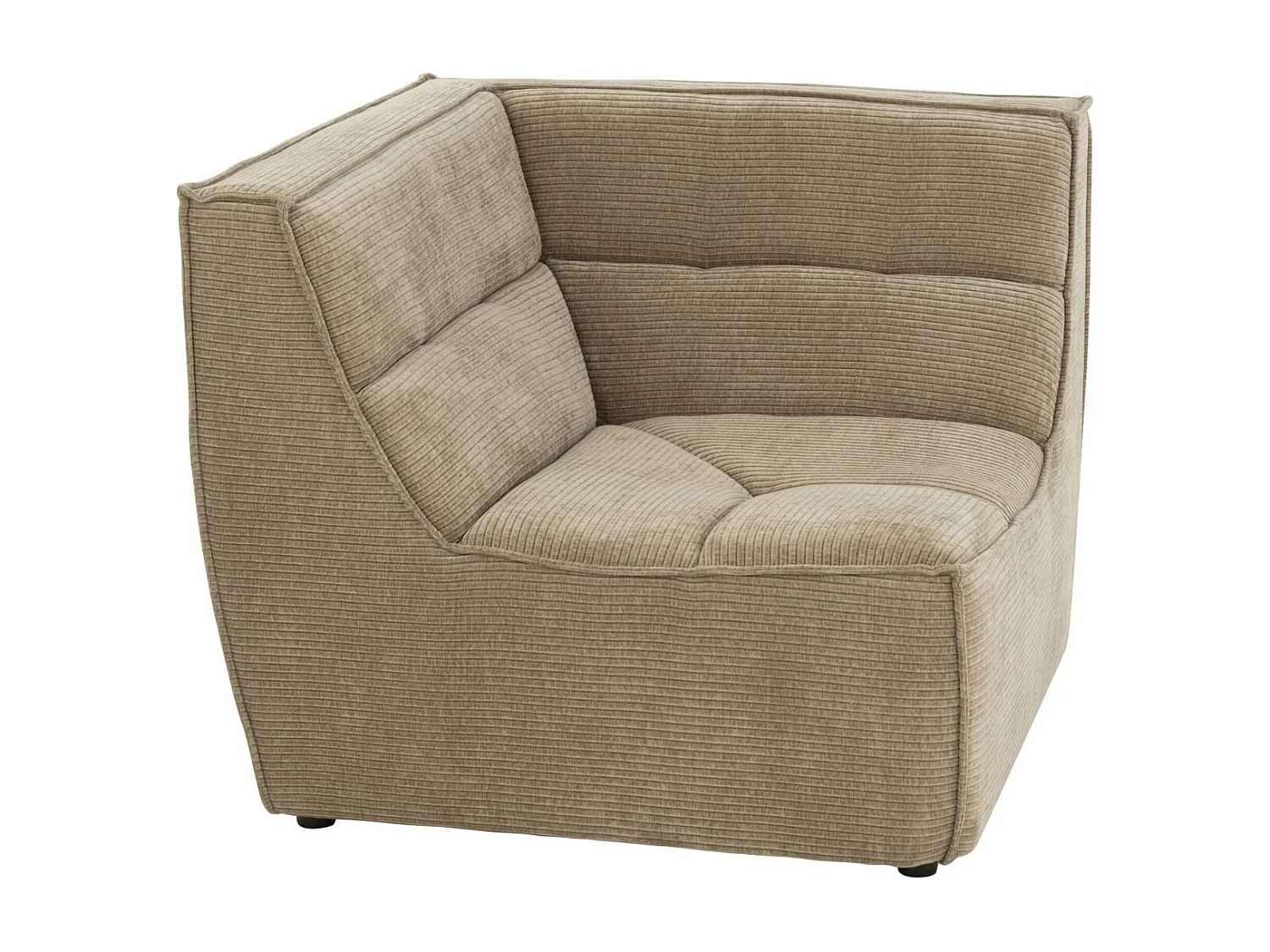 Module Canapé d'Angle Matelassé "Grid" 98cm Taupe Foncé