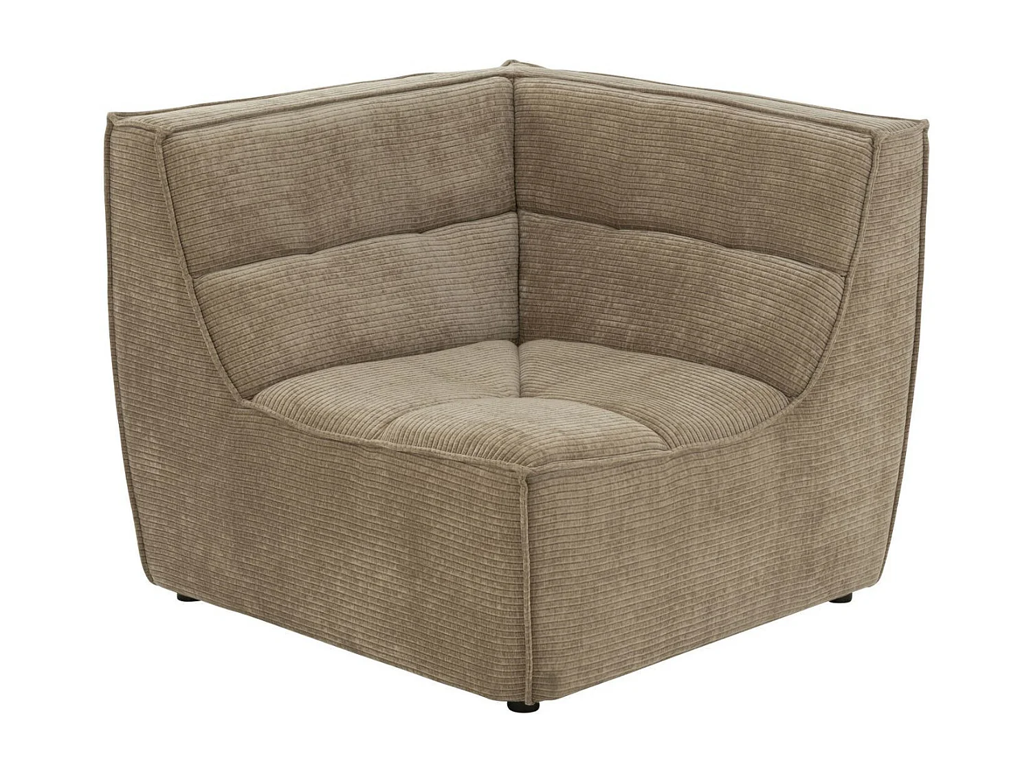 Module Canapé d'Angle Matelassé "Grid" 98cm Taupe Foncé